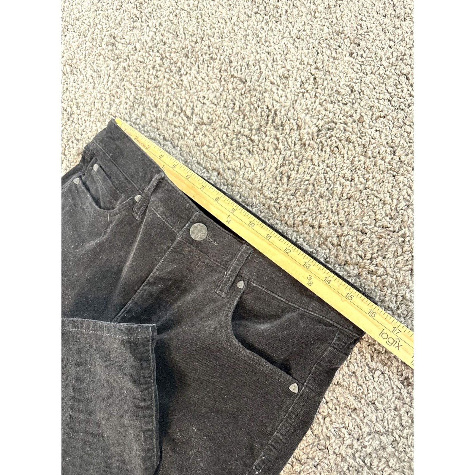 Vintage KUT from the Kloth Diana Black Corduroy Skinny Pants Women's 10 Regular inseam 32"} Size 32" / US 10 / IT 46 - 4 Thumbnail