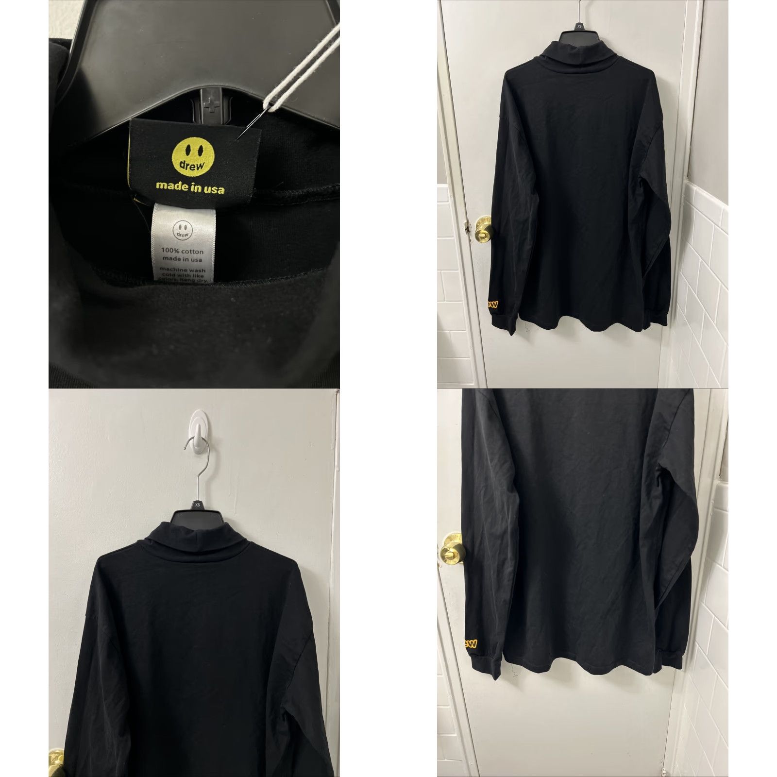 Drew House Drew House Sweatshirt Mens XL Black Turtleneck Pullover Long Sleeve Pullover Relaxed Fit Brand: Drew House Mens XL Black Turtleneck Sweatshirt Size US XL / EU 56 / 4 - 8 Thumbnail