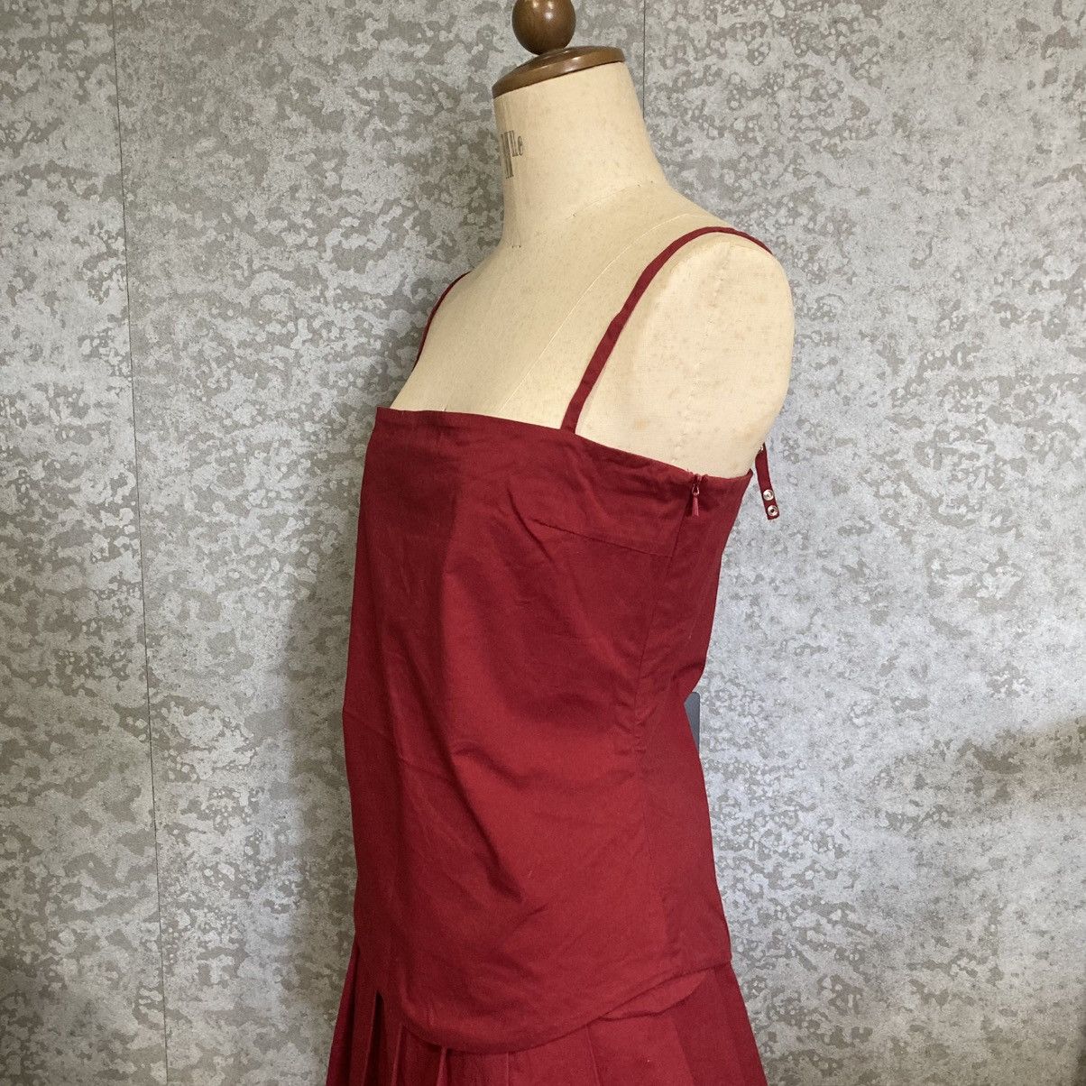 Japanese Brand 1-of-1 Runway Red Cotton Cami Top Japanese Archive Y2K Size S / US 4 / IT 40 - 5 Thumbnail