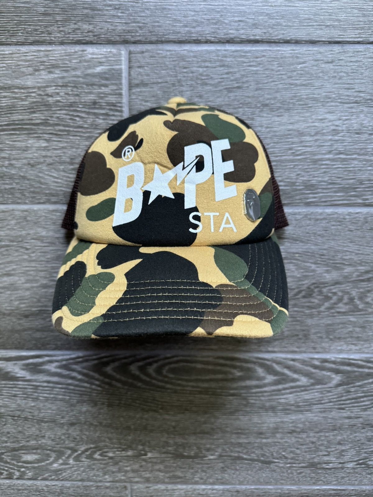 image of Bapesta 1St Camo Trucker Hat, Men's