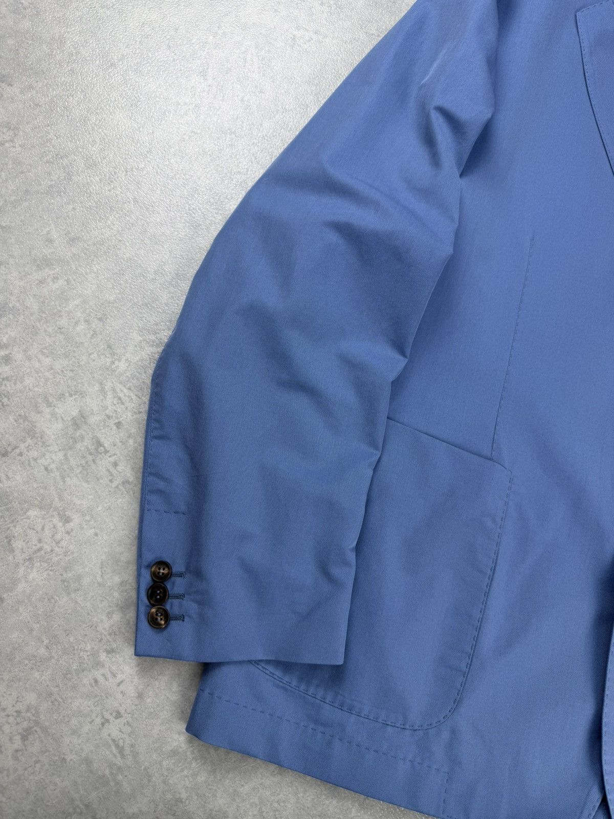 Colombo Colombo Italy Blue Blazer Cotton Silk Size 58 Size 48R - 3 Thumbnail