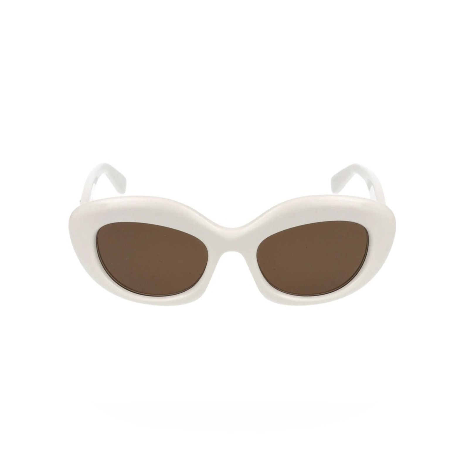 Loewe New! Loewe LW40153I 25E White Sunglasses with Brown Lenses Size ONE SIZE - 5 Thumbnail