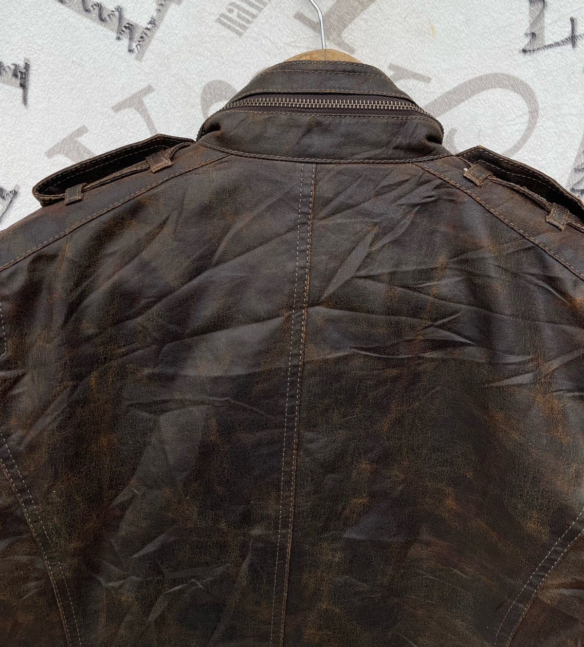 14th Addiction × Japanese Brand × KMRii 🔥Vintage Rattle Trap Synthetic Leather Raiders Wax Jacket Size US M / EU 48-50 / 2 - 10 Thumbnail