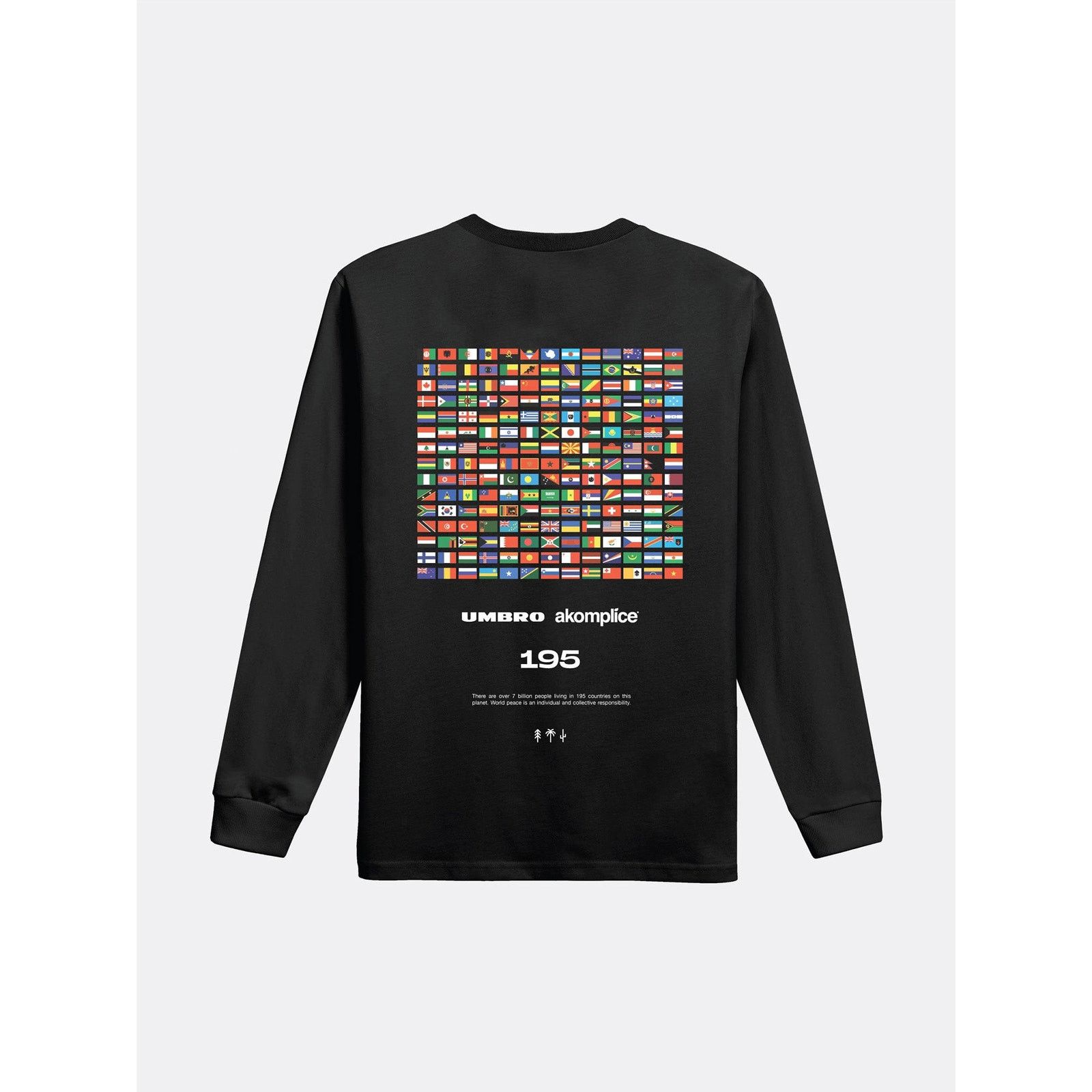 Akomplice New - Black - Medium - AK + Umbro - World Peace LS Tee Size US M / EU 48-50 / 2 - 2 Thumbnail