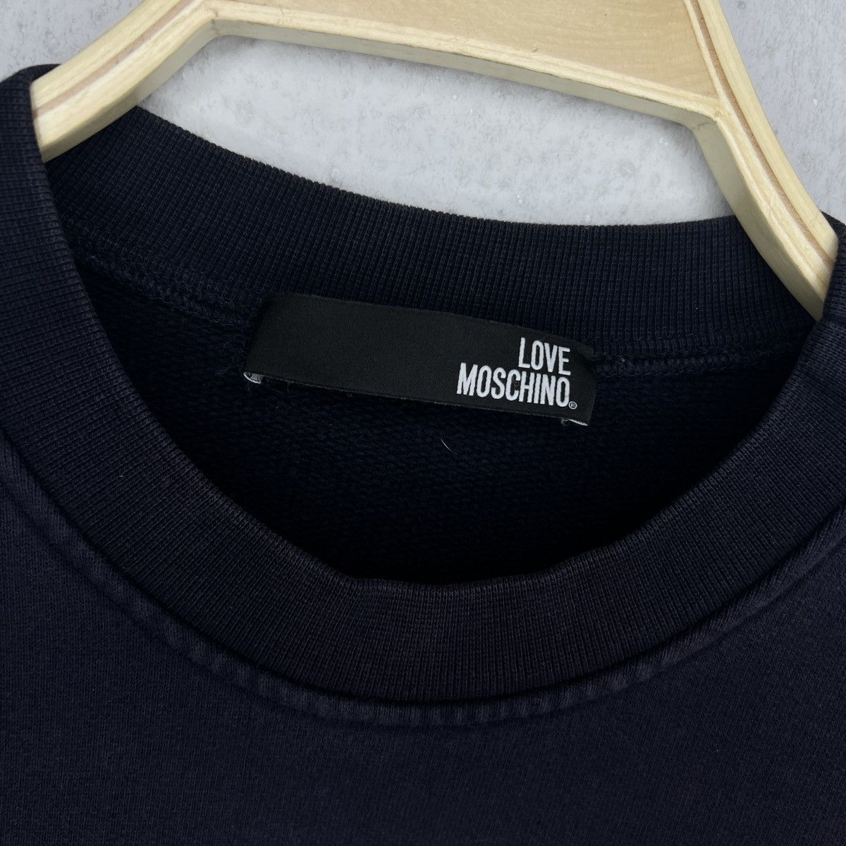Designer × Moschino Love Moschino Sweatshirt Crewneck Navy Big Logo Peace Size US M / EU 48-50 / 2 - 4 Thumbnail