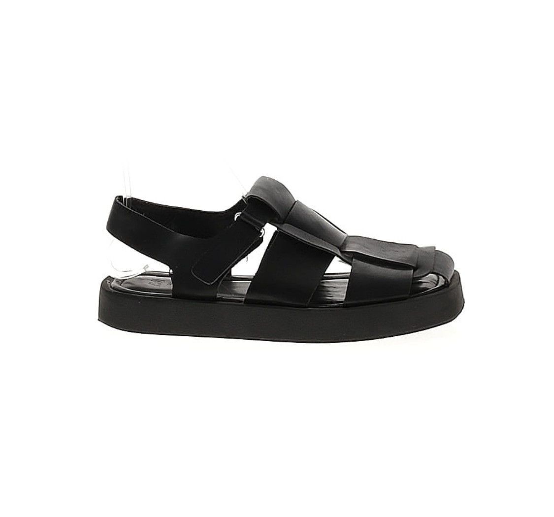 H&M Black Woven Sandals Size US 9 / IT 39 - 1 Thumbnail