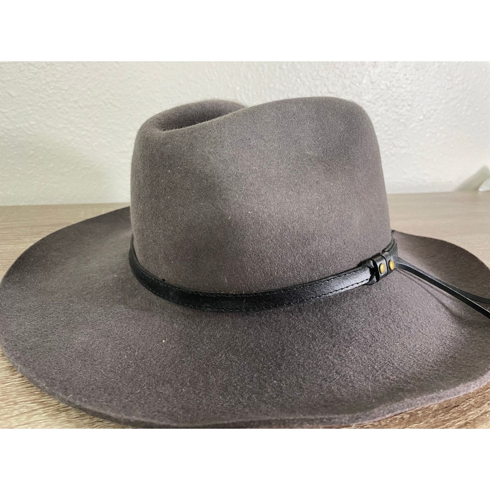 Vintage A. Adams & Spire Fur Felt Western Cowboy Hat Gray Size ONE SIZE - 10 Thumbnail