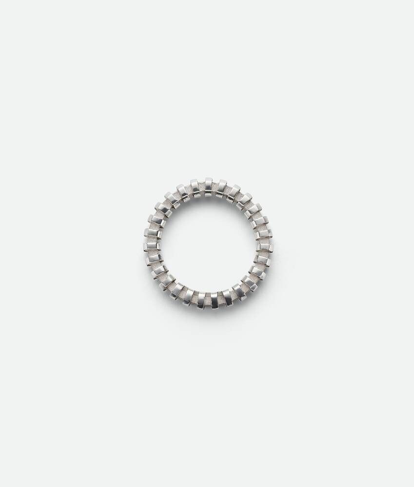 Bottega Veneta o1n1vont1124 Size: 13 / Brick Ring in Silver Size ONE SIZE - 3 Thumbnail