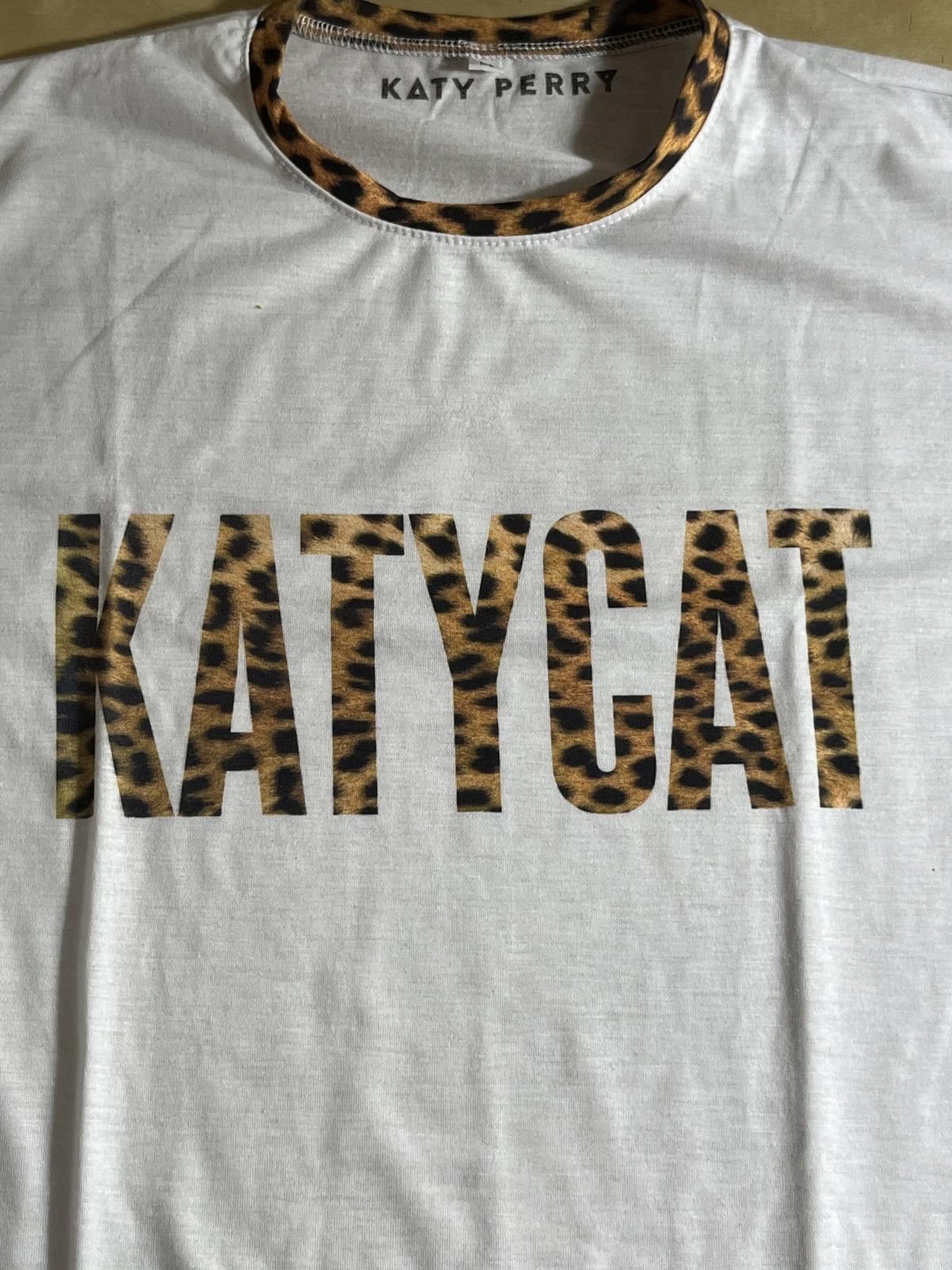 Designer Katy Perry T-shirt - Katy Cat Leopard Sleeve Shirt - M Size US M / EU 48-50 / 2 - 3 Thumbnail