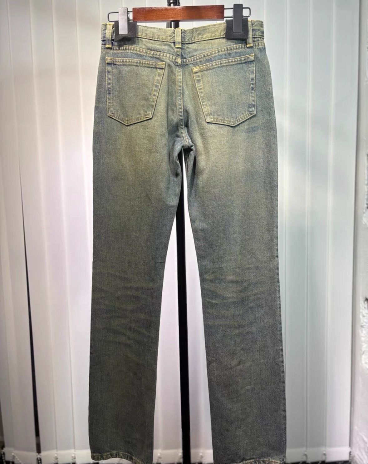 HELMUT LANG Sewn jeans with mud and water to look old