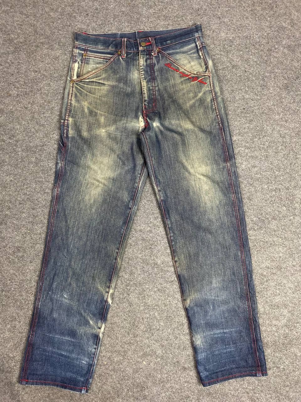 Japanese Brand leflah japanese brand carpenter baggy distressed denim Size US 34 / EU 50 - 8 Thumbnail