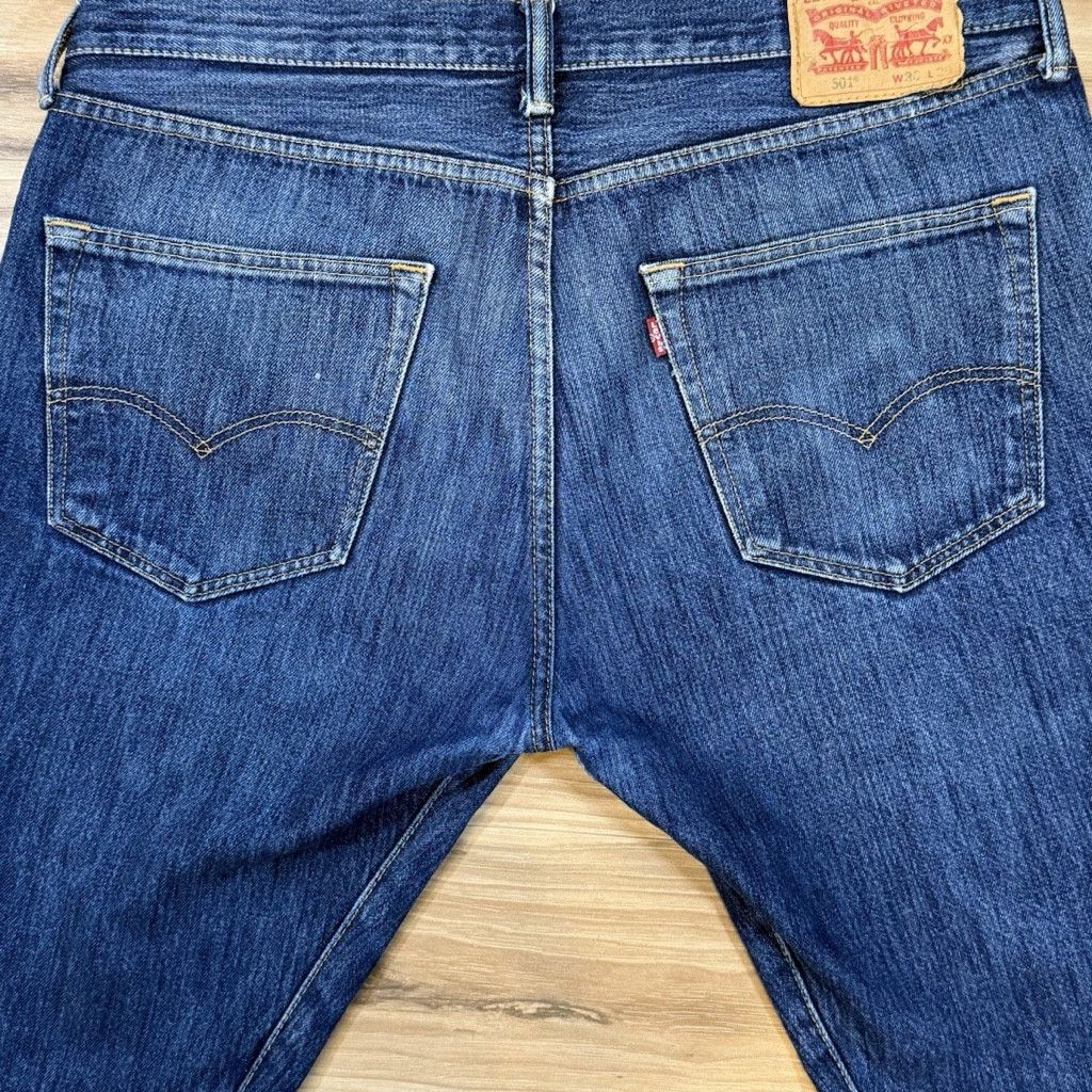Levi's Levi’s 501 Men’s Jeans W36 L29 Button Fly Blue Straight Size US 36 / EU 52 - 10 Thumbnail
