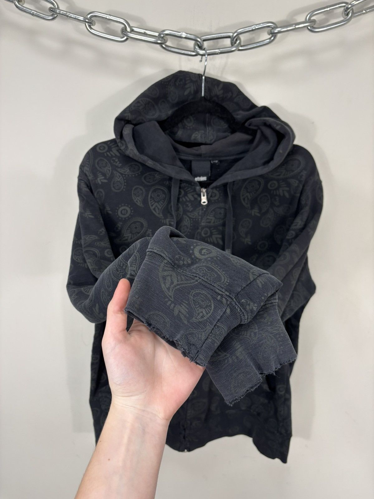 Etnies Vintage Etnies Y2K Paisley Print Skateboard Zip Up Hoodie Size US M / EU 48-50 / 2 - 11 Thumbnail