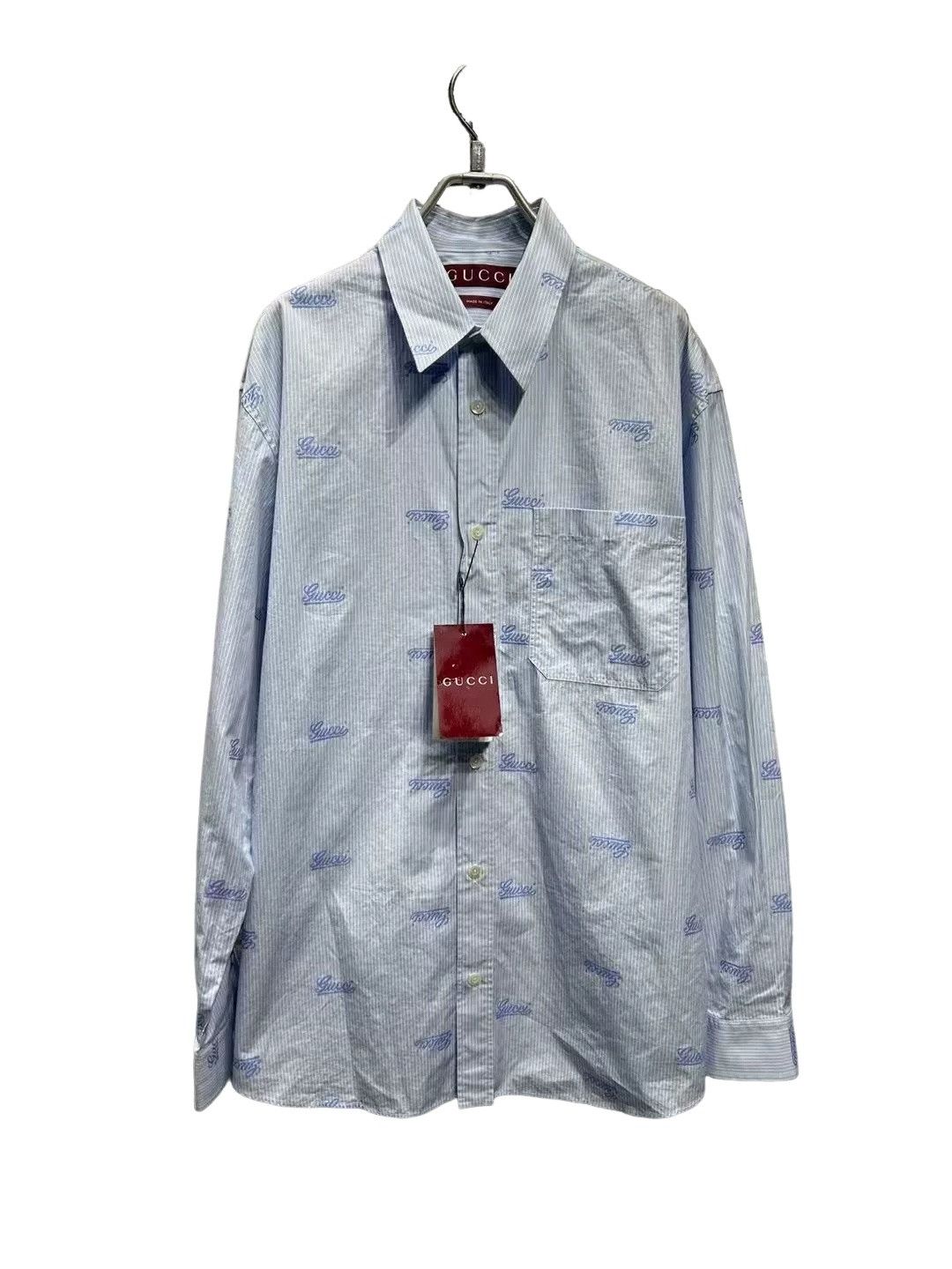 Gucci Gucci Logo Striped Long Sleeve Button Up Shirt 48 Size US M / EU 48-50 / 2 - 1 Thumbnail