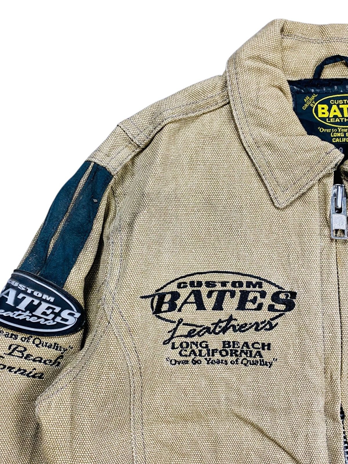 20471120 2000s Bates - Multizip Biker canvas Jacket Size US M / EU 48-50 / 2 - 7 Thumbnail