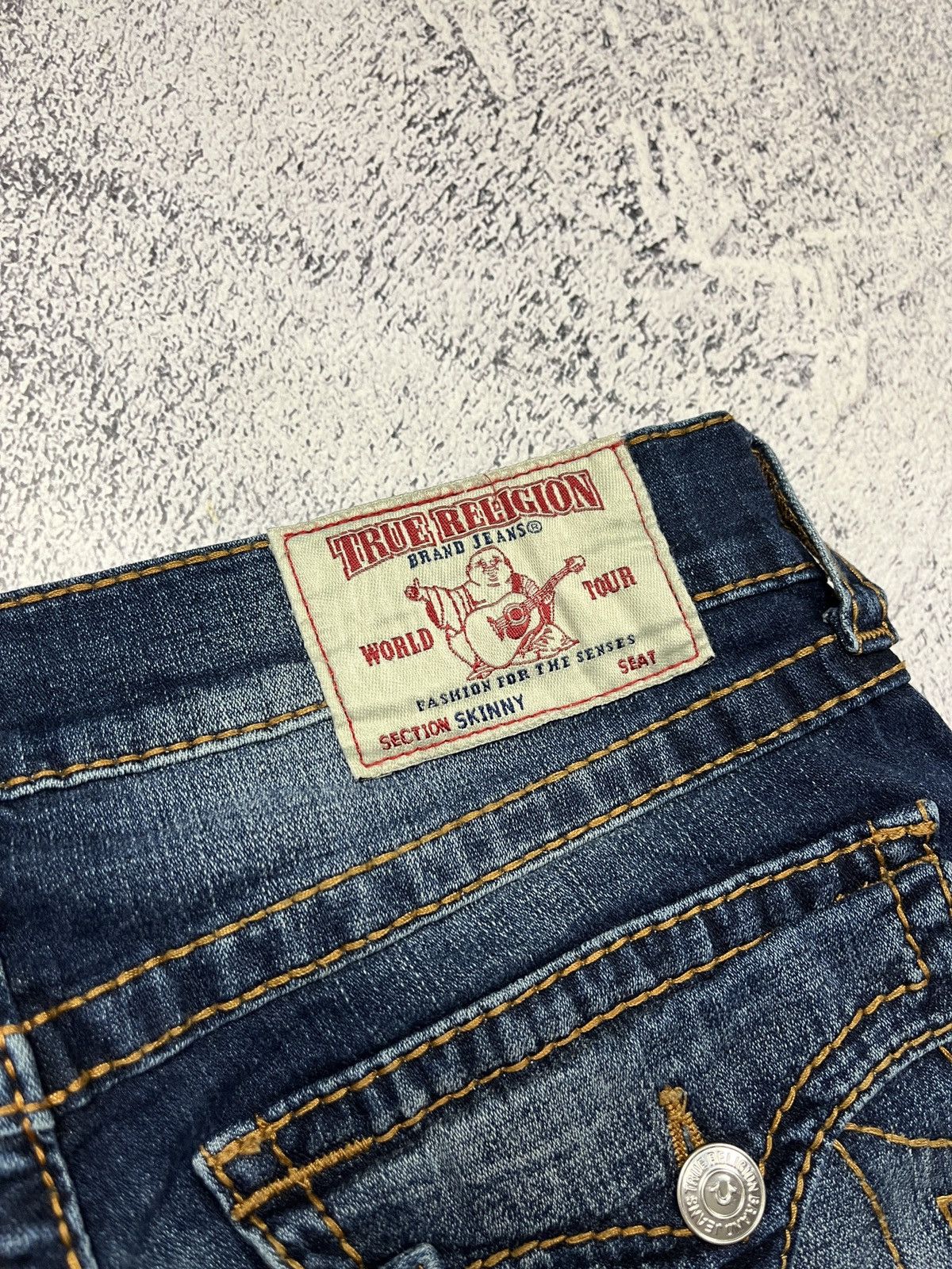 True Religion True Religion Skinny Flap Red Big T Jeans Streetwear Size 31 Size US 32 / EU 48 - 14 Thumbnail