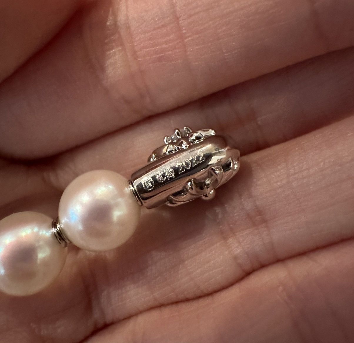 Chrome Hearts Chrome Hearts Mikimoto White Gold Diamond Pearl Safety Pin Size ONE SIZE - 9 Thumbnail