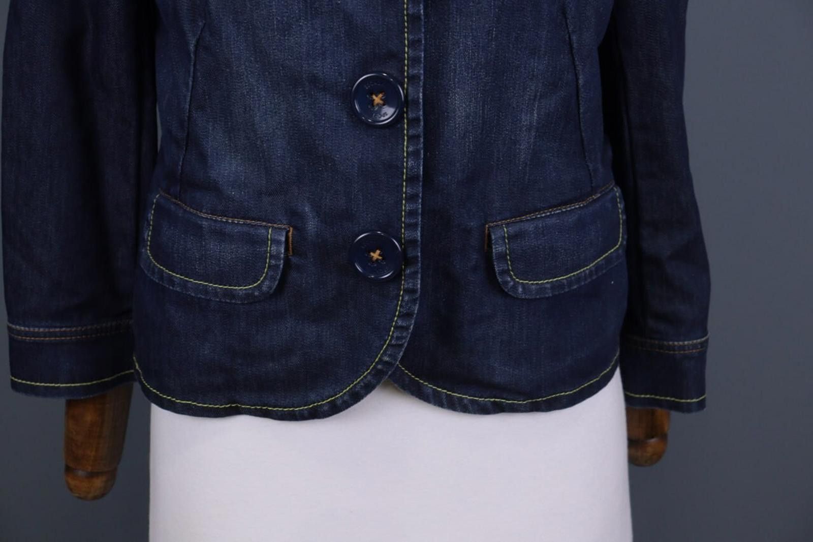 Escada Escada Blue Denim Three Button Blazer Jacket Size 36 Size M / US 6-8 / IT 42-44 - 5 Thumbnail