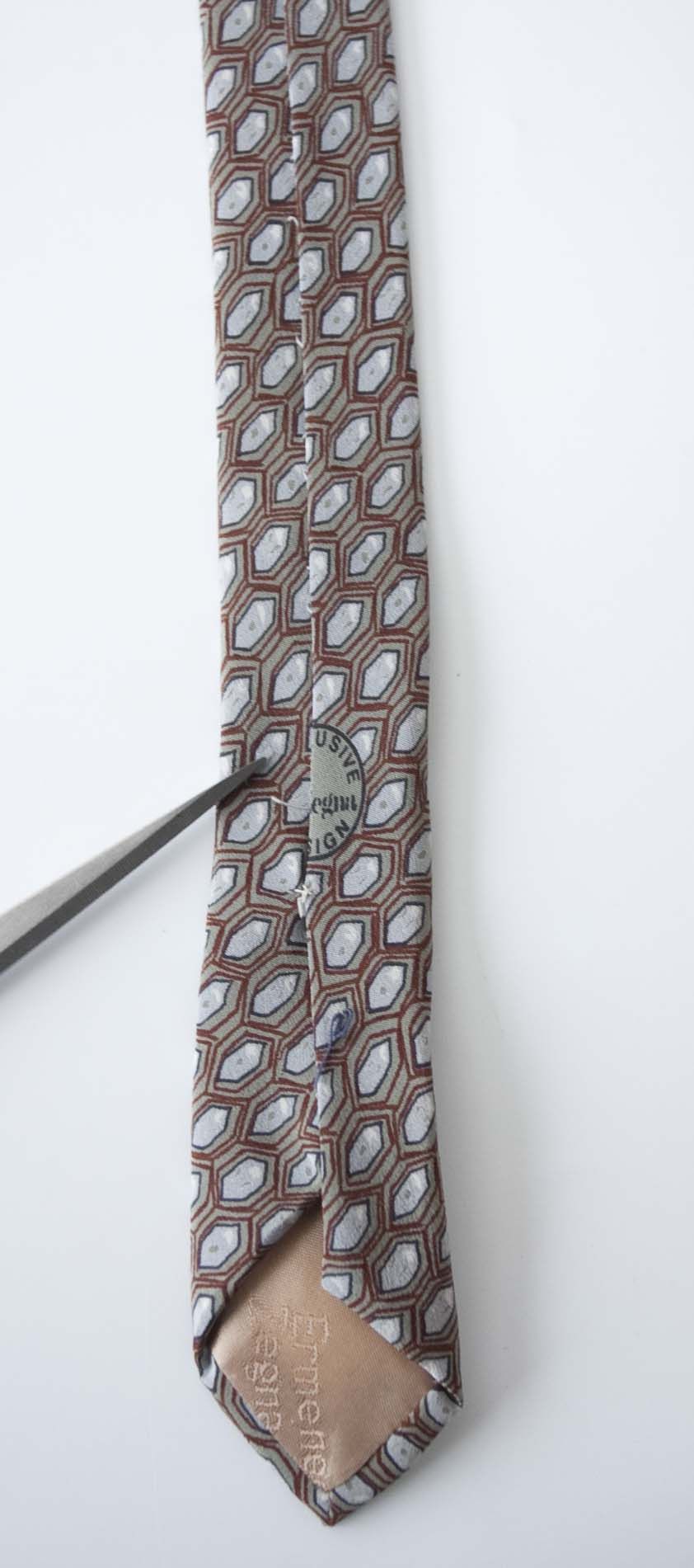 Ermenegildo Zegna × Vintage Ermenegildo Zegna Tie 100% Silk Made in Italy Vintage Size ONE SIZE - 4 Thumbnail