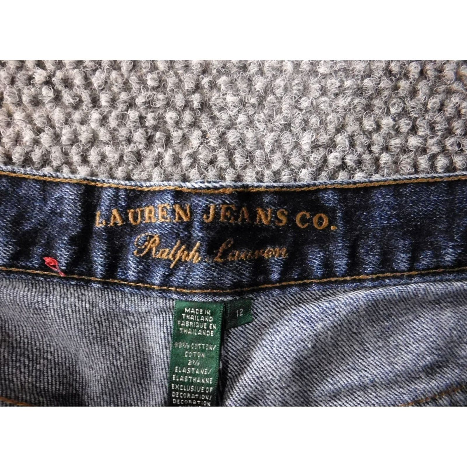 CO Lauren Jeans Co Jeans 12 blue Womens modern slim fit denim classic stretch Slimming Stretch Denim 30in 34in inseam Straight Retro Vintage No - Size 24" / US 00 / IT 34 - 2 Thumbnail