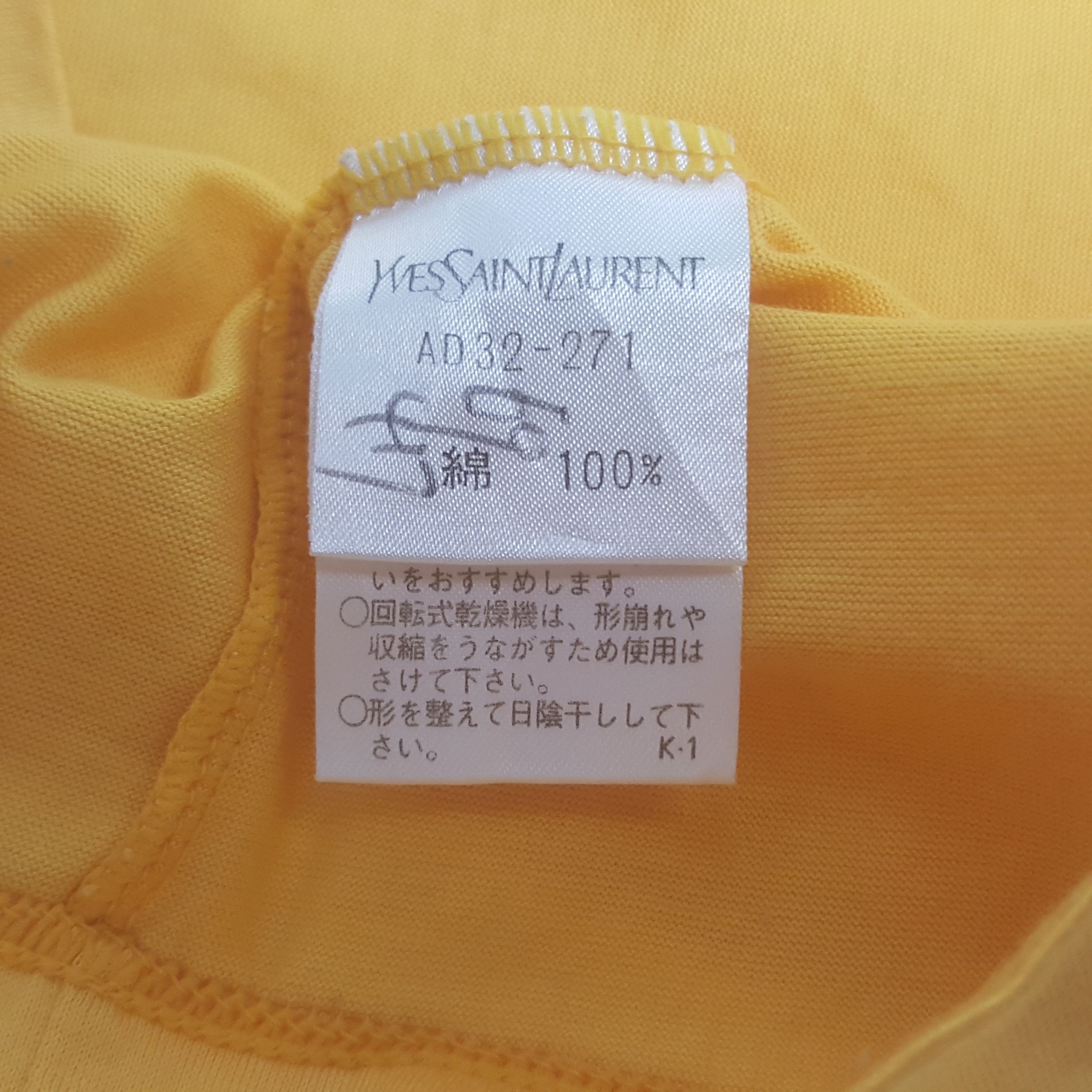 Vintage × Yves Saint Laurent Vintage Yves Saint Laurent Embroidery Logo Pocket Tshirt Size US L / EU 52-54 / 3 - 6 Thumbnail