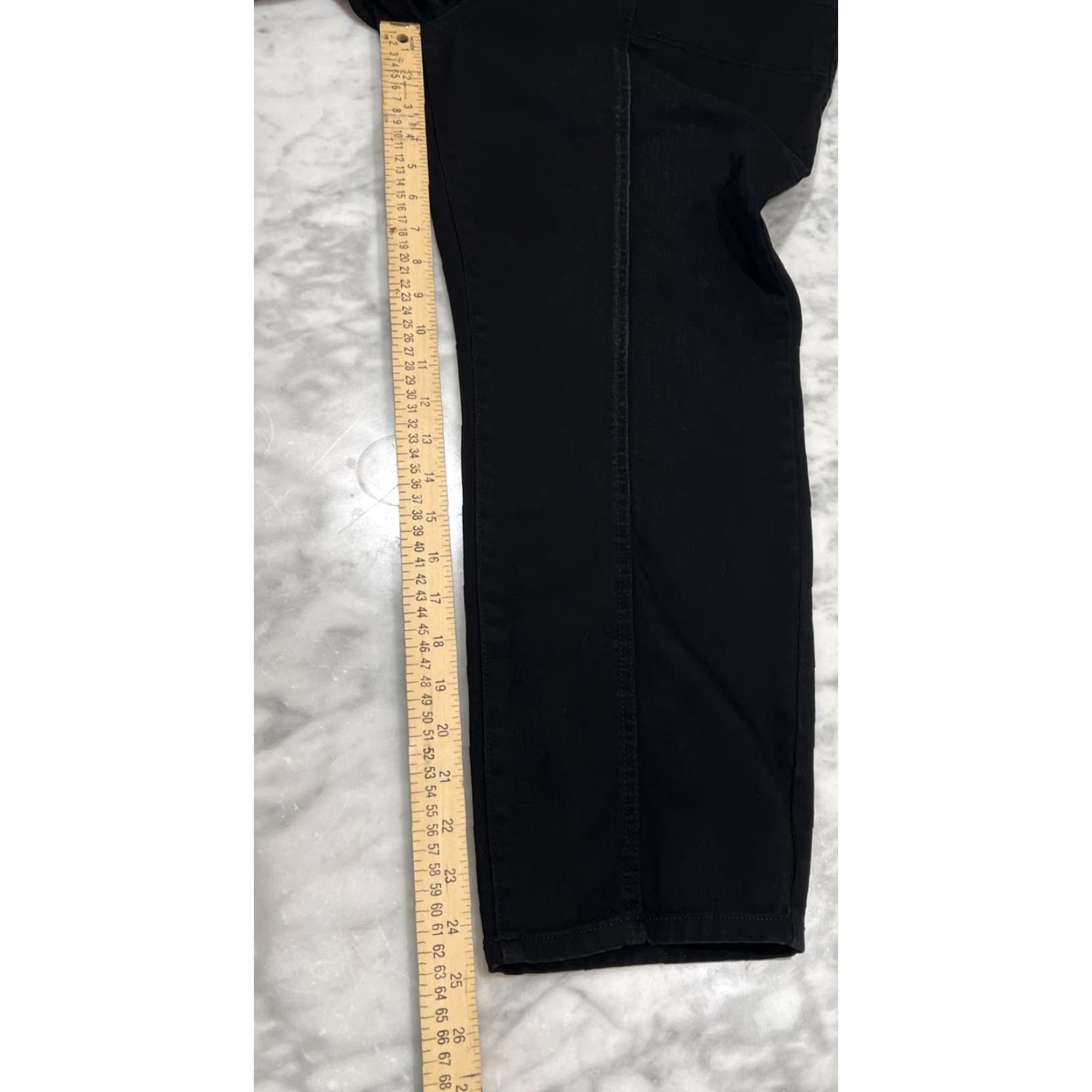 Vintage Susan Graver Jeans Women's 18WP Black Pull-On Slim Skinny Plus Size Womens Size 40" / US 18 - 7 Thumbnail