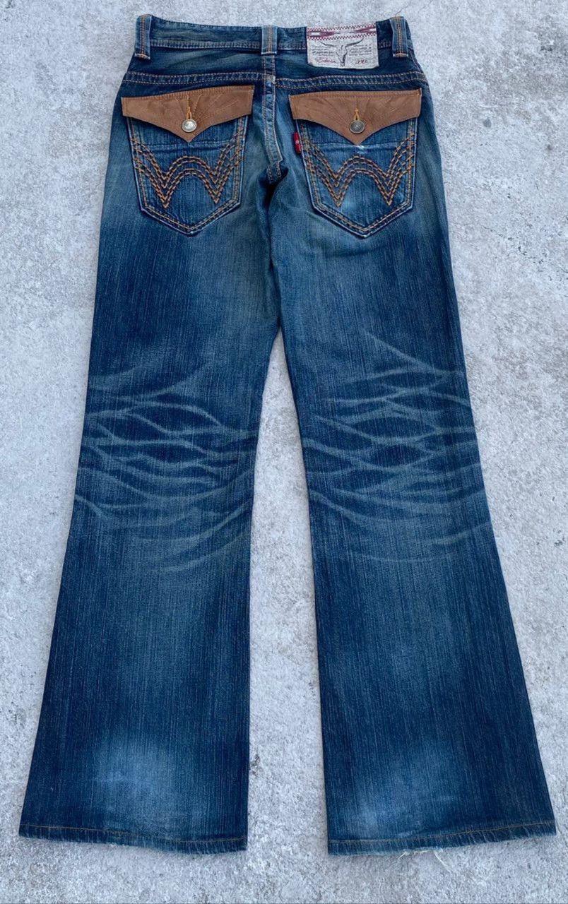 If Six Was Nine Flare Vintage Edwin Flared Distressed Denim Size US 30 / EU 46 - 3 Thumbnail