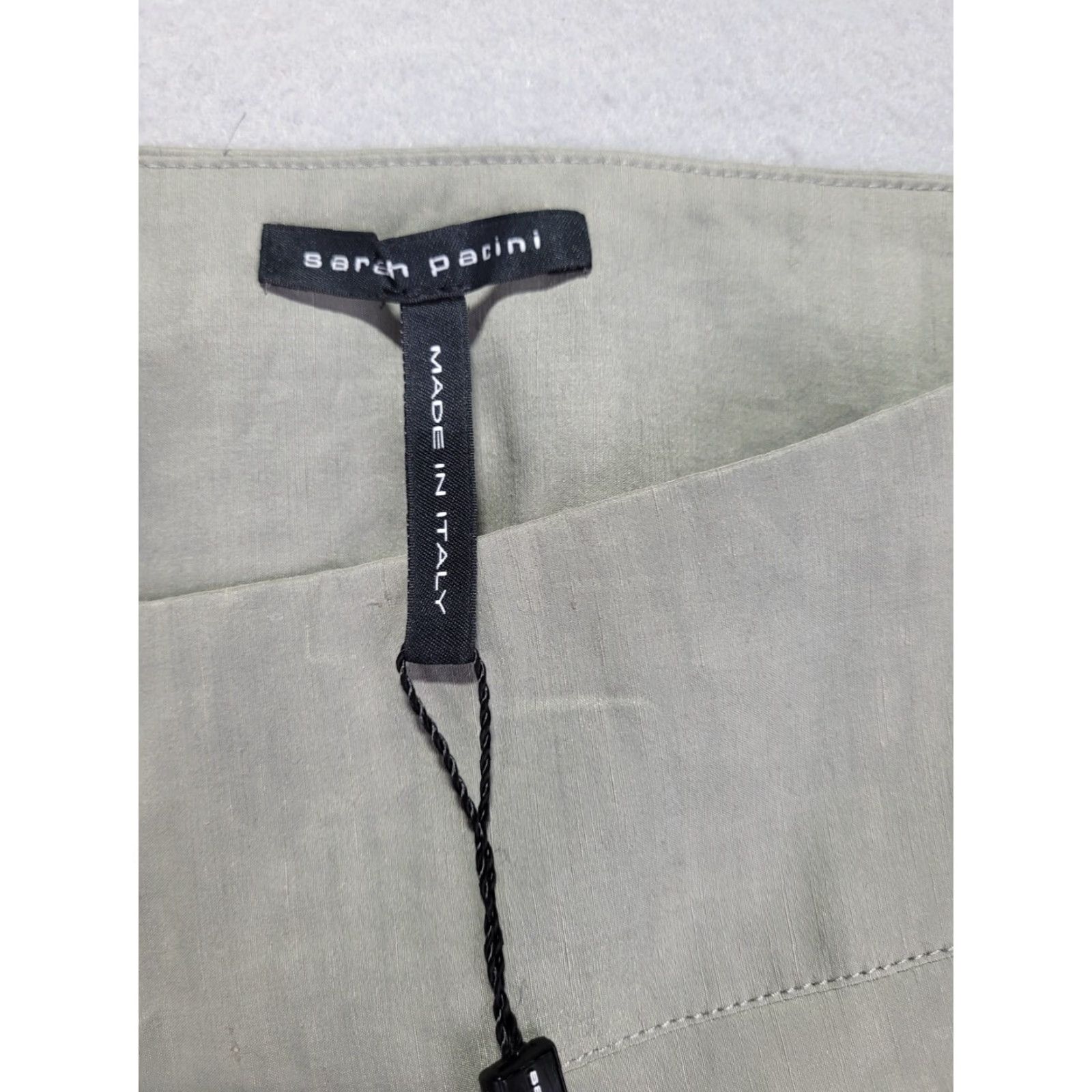 Sarah Pacini Sarah Pacini Linen Pants Womens Size 0 Gray Stretch Linen Tapered NWT MSRP 25 Size 25" / US 0 / IT 36 - 5 Thumbnail