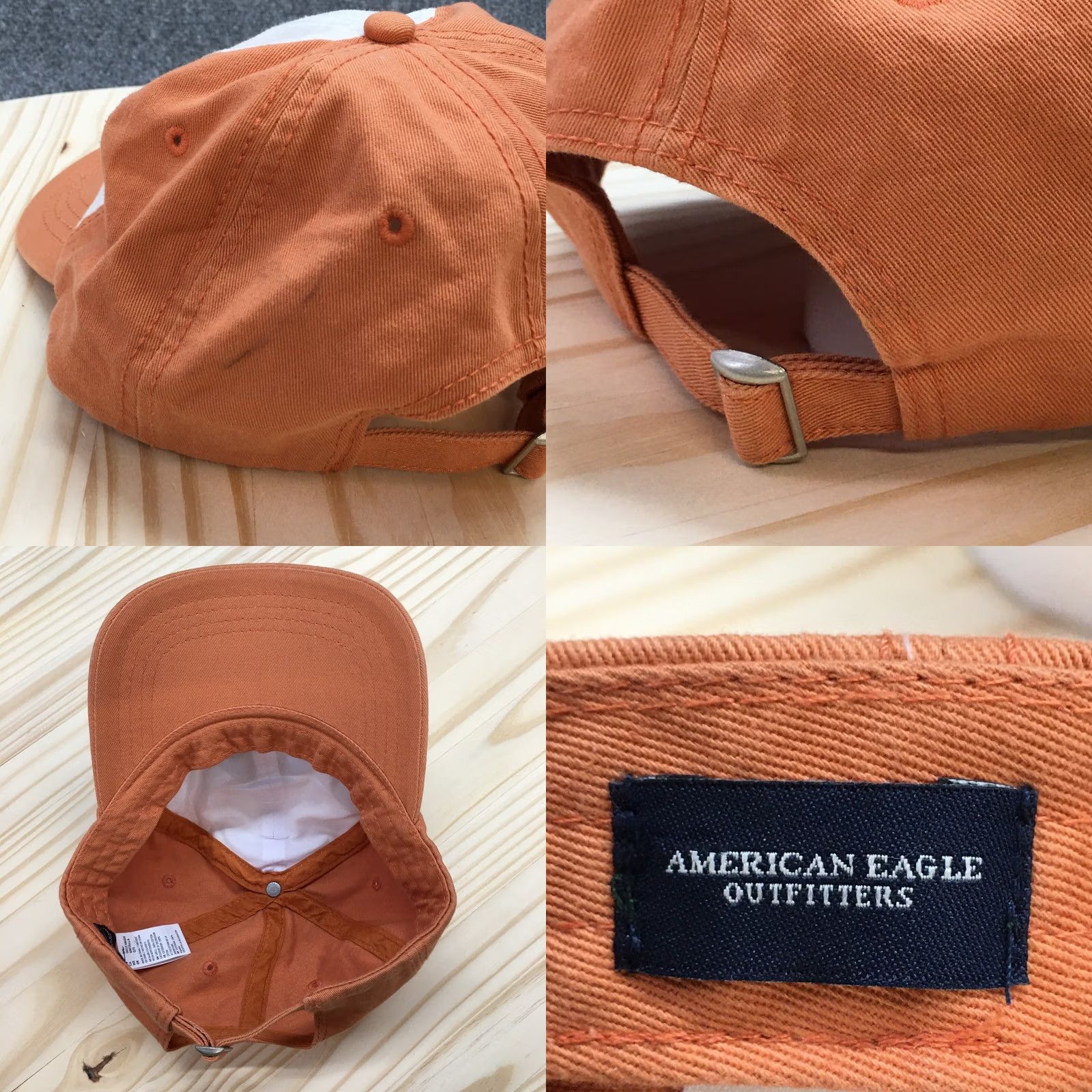 American Eagle Outfitters American Eagle Outfitters Baseball Cap Mens Orange OS Embroidered Low Key Vibes Size ONE SIZE - 8 Thumbnail