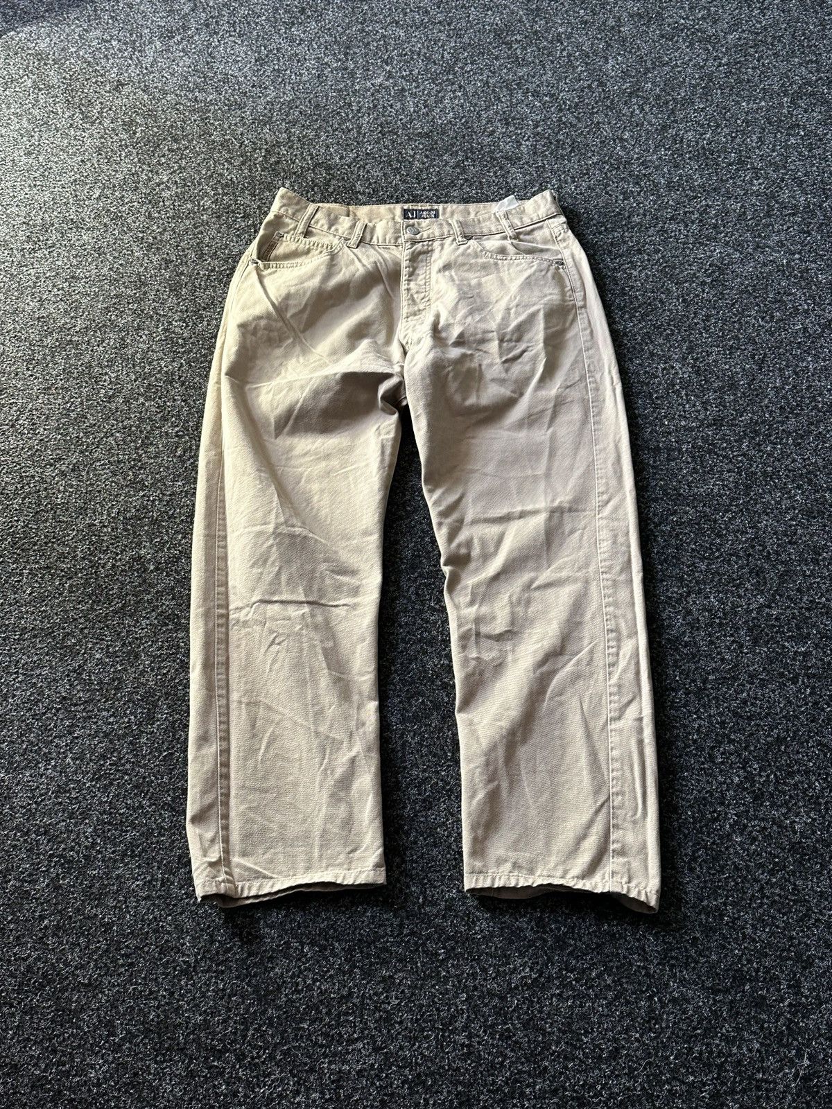 Armani × Vintage 🤎Vintage 00s Armani Jeans Italy denim pants RARE Size US 34 / EU 50 - 1 Thumbnail
