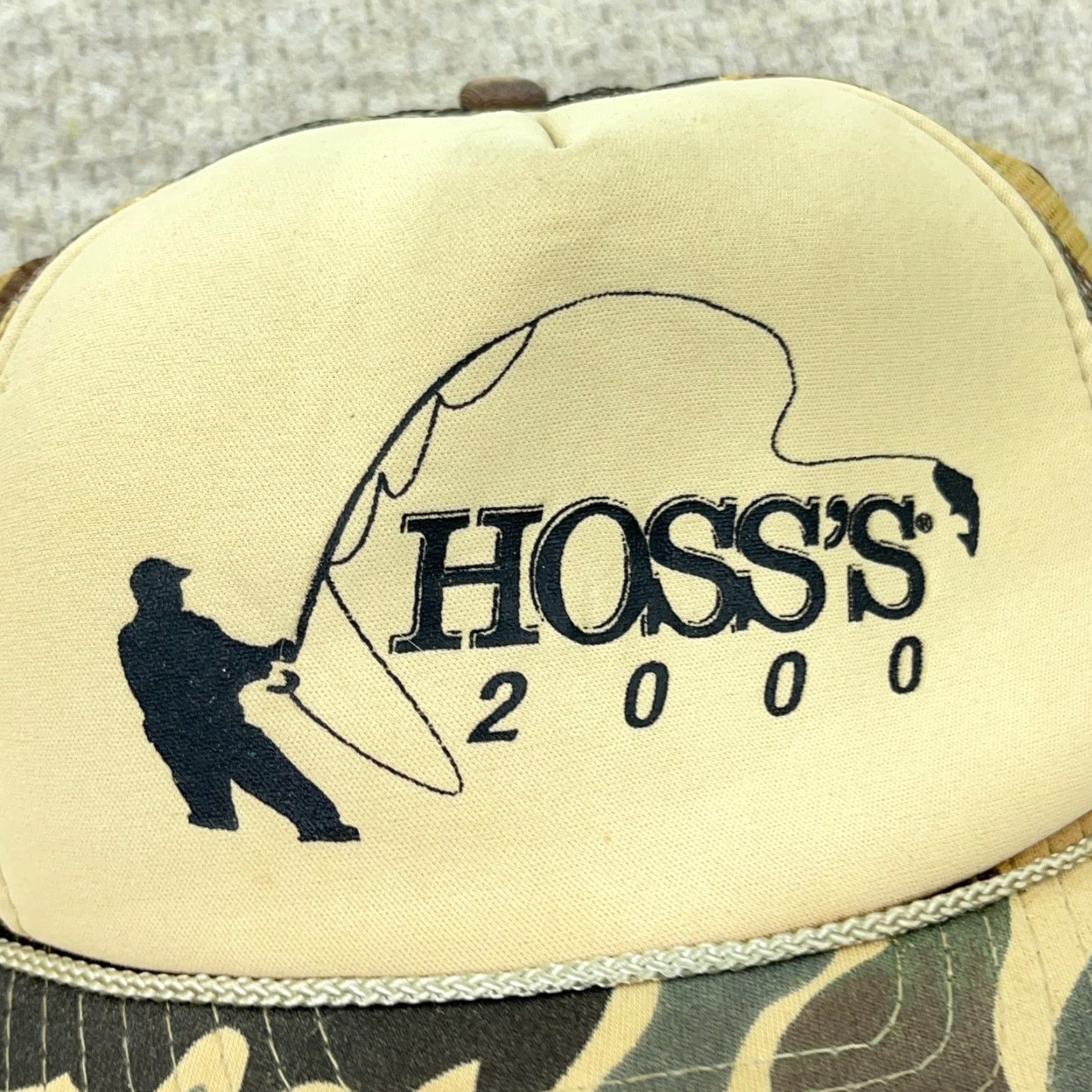 Vintage VINTAGE Nissin Trucker Hat Cap One Size Brown Twill Adjustable 80s 90s Outdoor Fish Classic Breather Lightweight Mens Size ONE SIZE - 2 Thumbnail