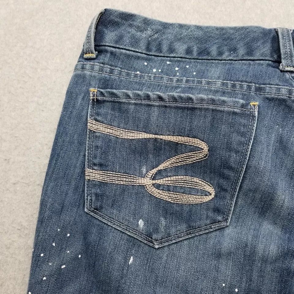 Seven 7 Seven7 Jeans Womens 33x33 Blue Denim Flared Stretch Size 33" - 11 Thumbnail