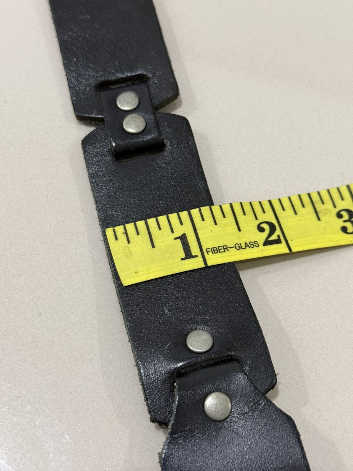 If Six Was Nine Black Leather Belt Size 34 - 9 Thumbnail