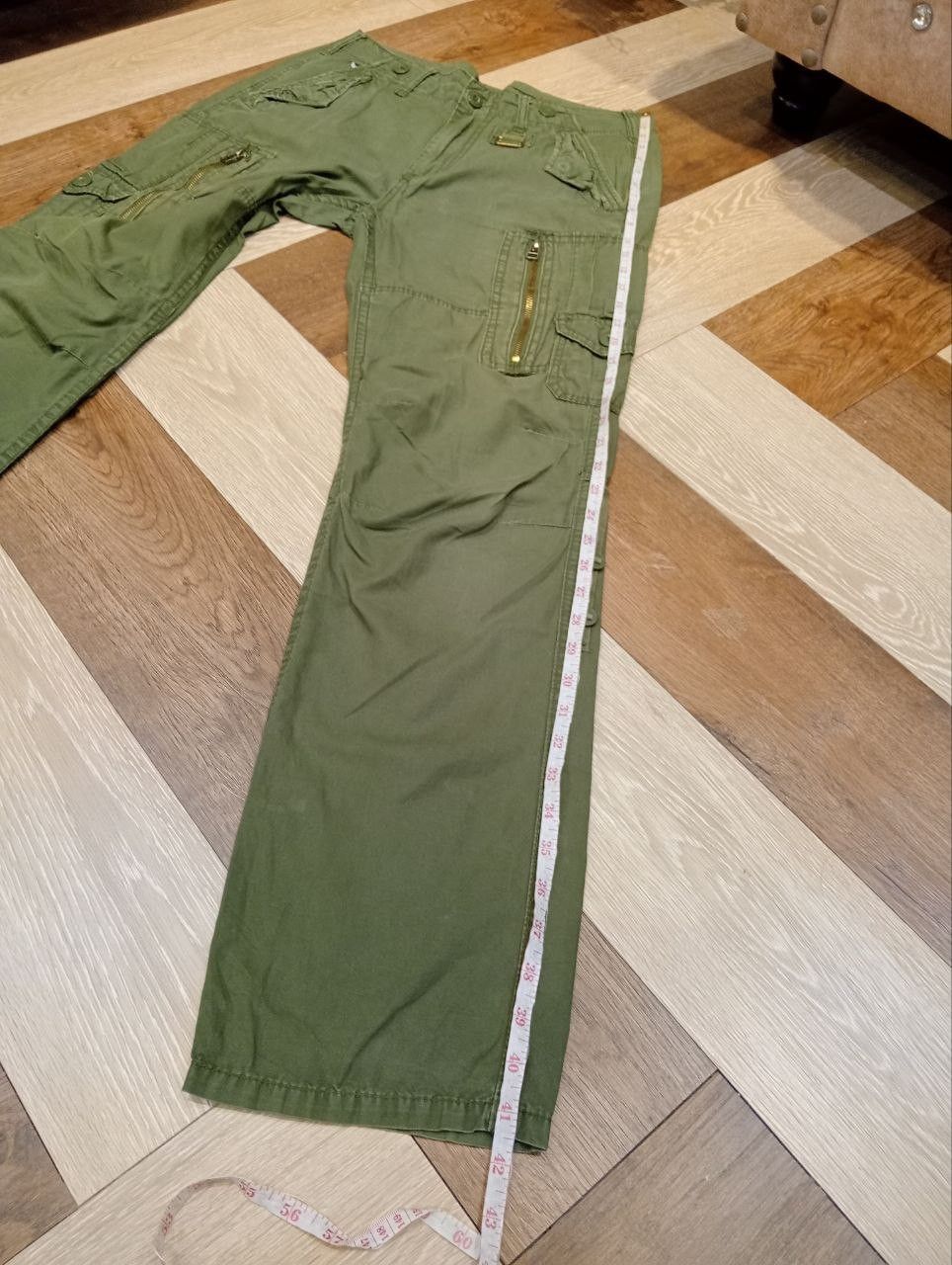 Japanese Brand BALDIA GREEN ARMY MULTIPOCKET CARGO PANTS Size US 32 / EU 48 - 13 Thumbnail