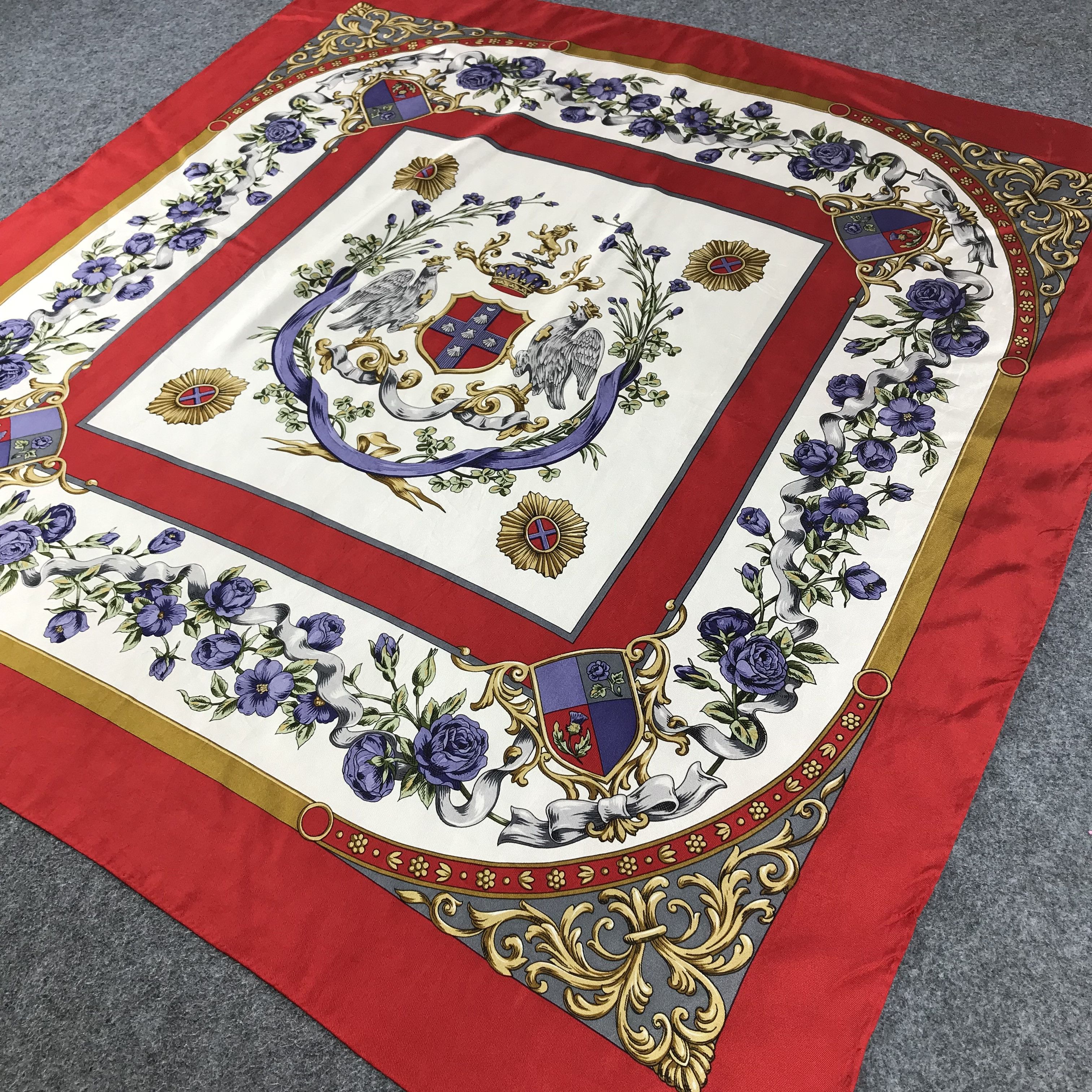 Japanese Brand Luxury Design Silk Scarf M245 Size ONE SIZE - 4 Thumbnail