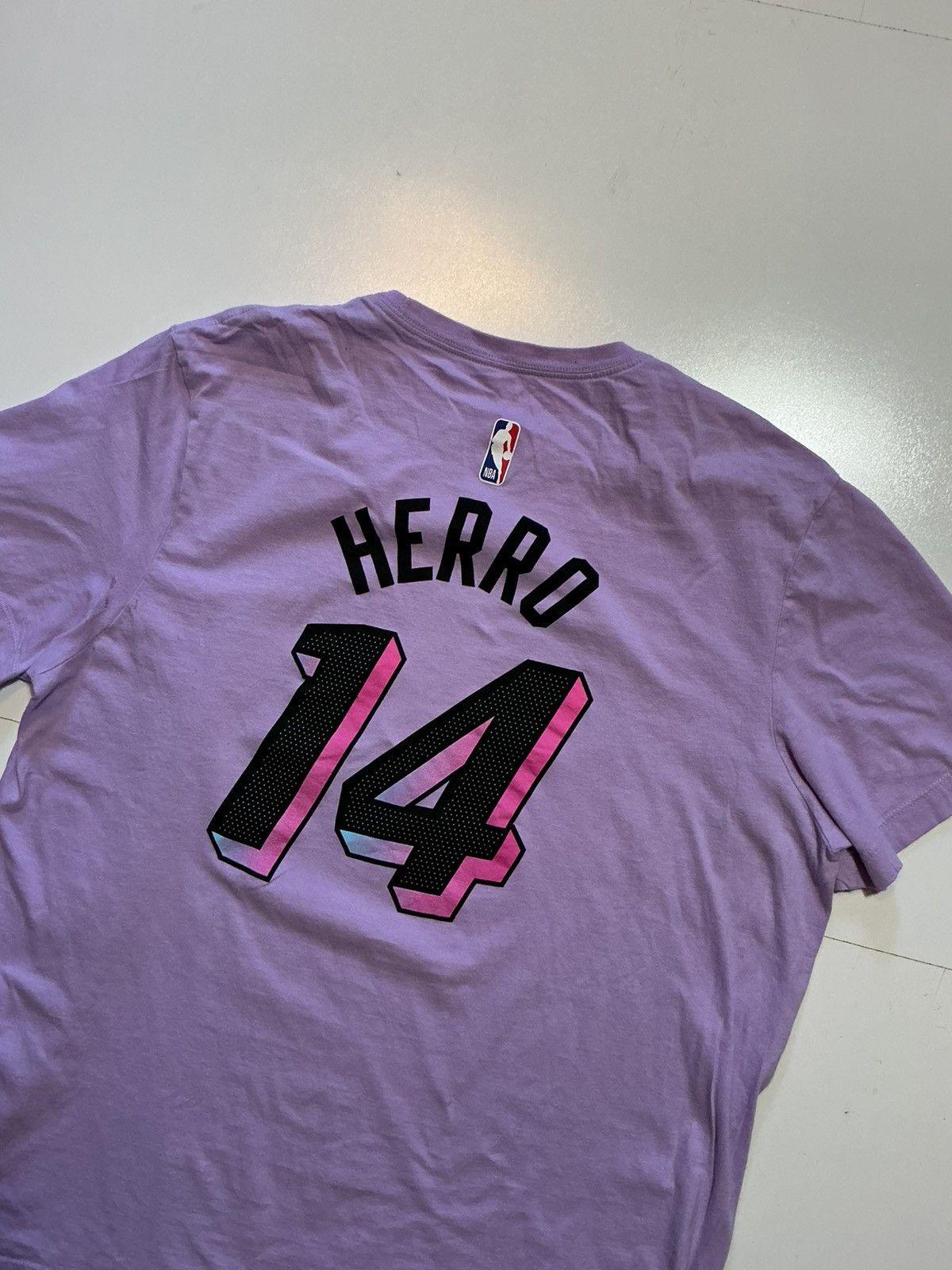 Nike Nike Miami Heat Tyler Herro #14 Vice City Edition T-Shirt Size US XL / EU 56 / 4 - 4 Thumbnail