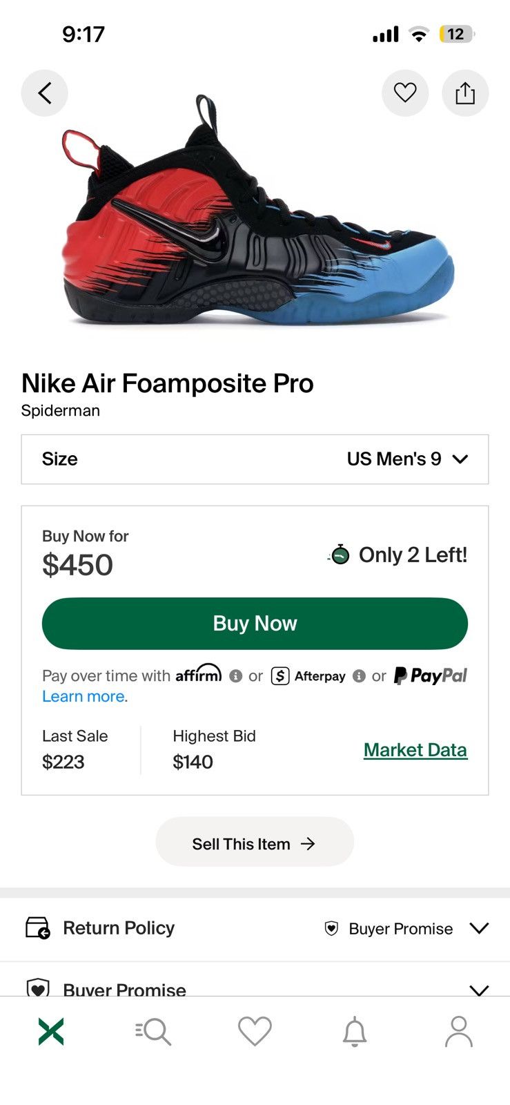 Nike Spiderman Foamposites Size US 9 / EU 42 - 7 Thumbnail