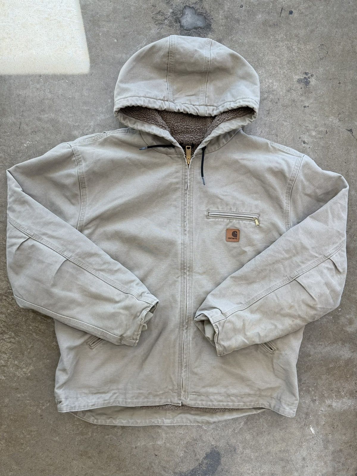 Carhartt Carhartt Detroit Sherpa Lined Tan Work Jacket XL Size US XL / EU 56 / 4 - 2 Thumbnail