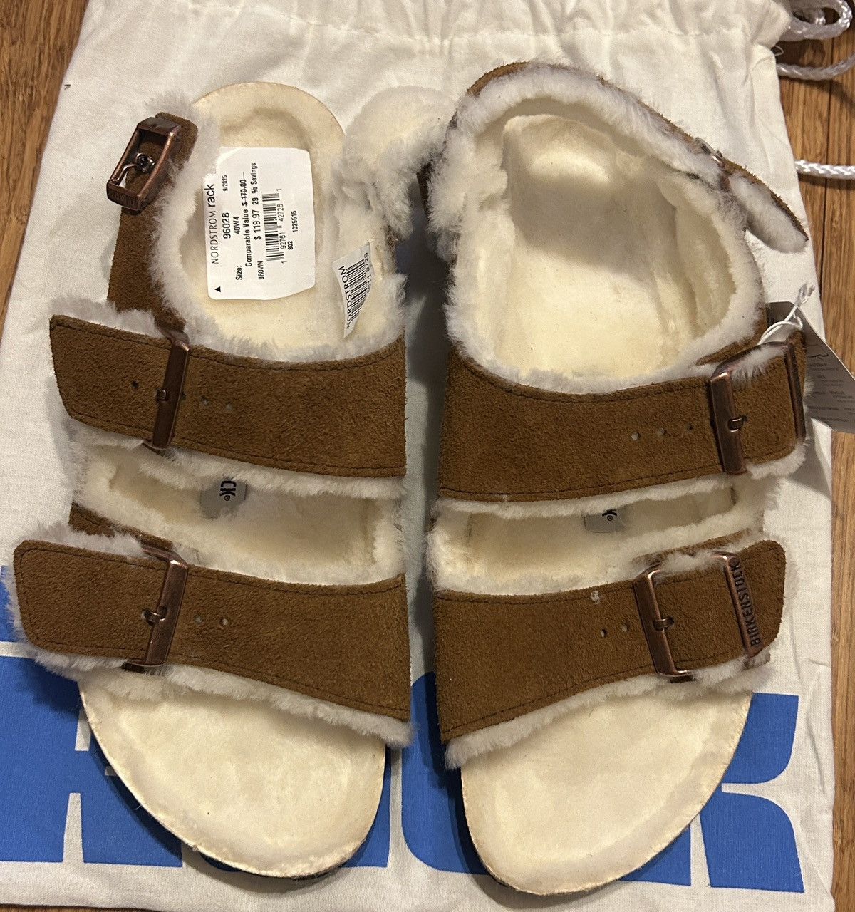 Birkenstock Birkenstock Milano Genuine Shearling Slingback Sandal Size US 10 / IT 40 - 3 Thumbnail