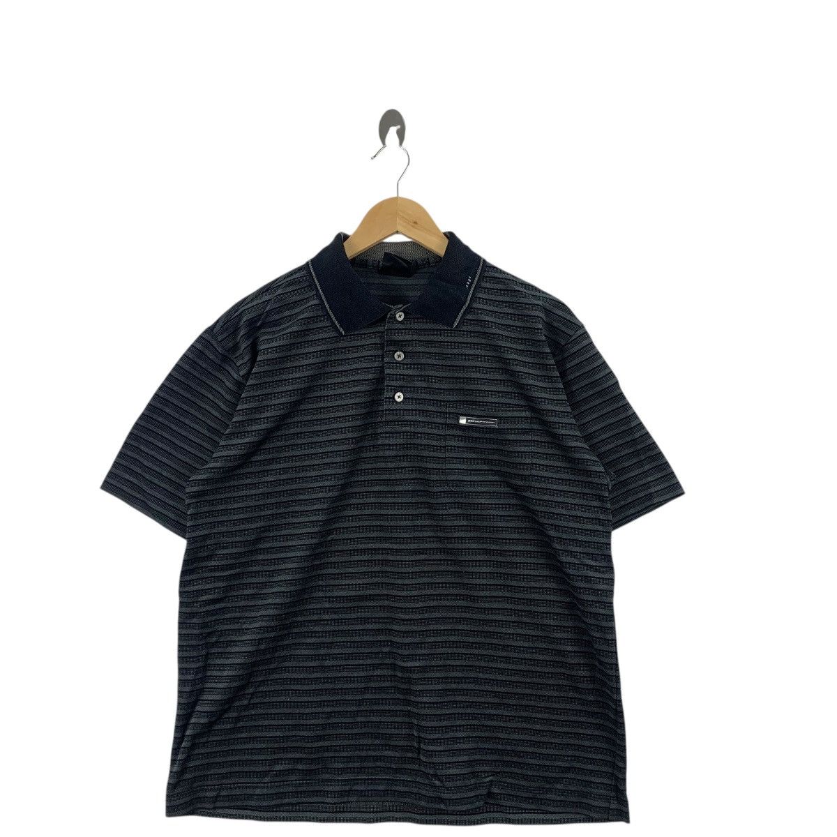 Dunlop Vintage DUNLOP MOTORSPORT RACING Team Striped Polo Tee Size US L / EU 52-54 / 3 - 4 Thumbnail
