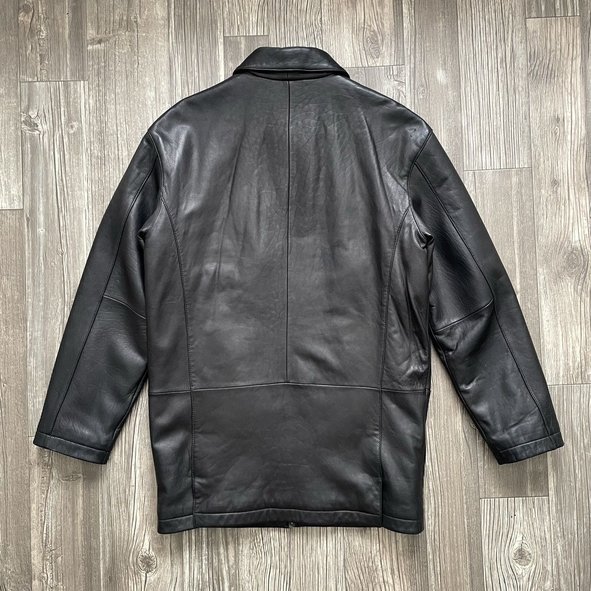 Genuine Leather Vintage 90s Black Leather Jacket Size US S / EU 44-46 / 1 - 2 Thumbnail