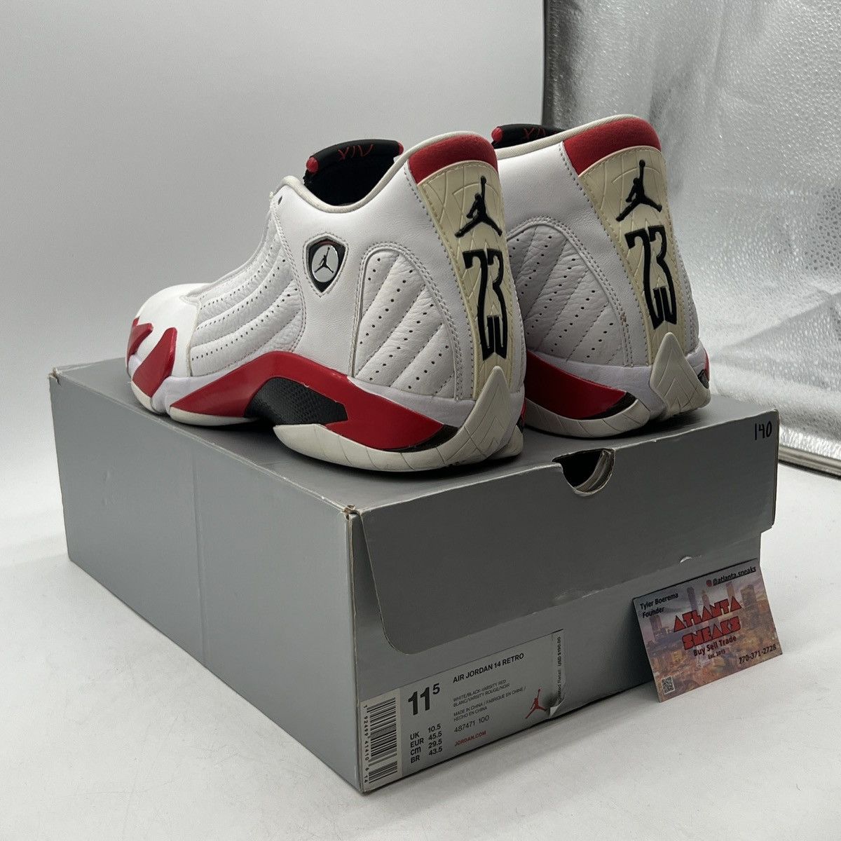 Jordan Brand Air Jordan 14 candy cane Size US 11.5 / EU 44-45 - 4 Thumbnail