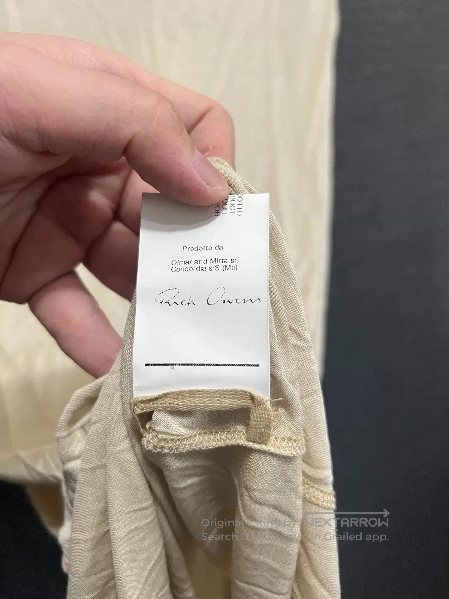 Rick Owens Rick Owens Vanilla Silk Tank Top. Size US XS / EU 42 / 0 - 6 Thumbnail