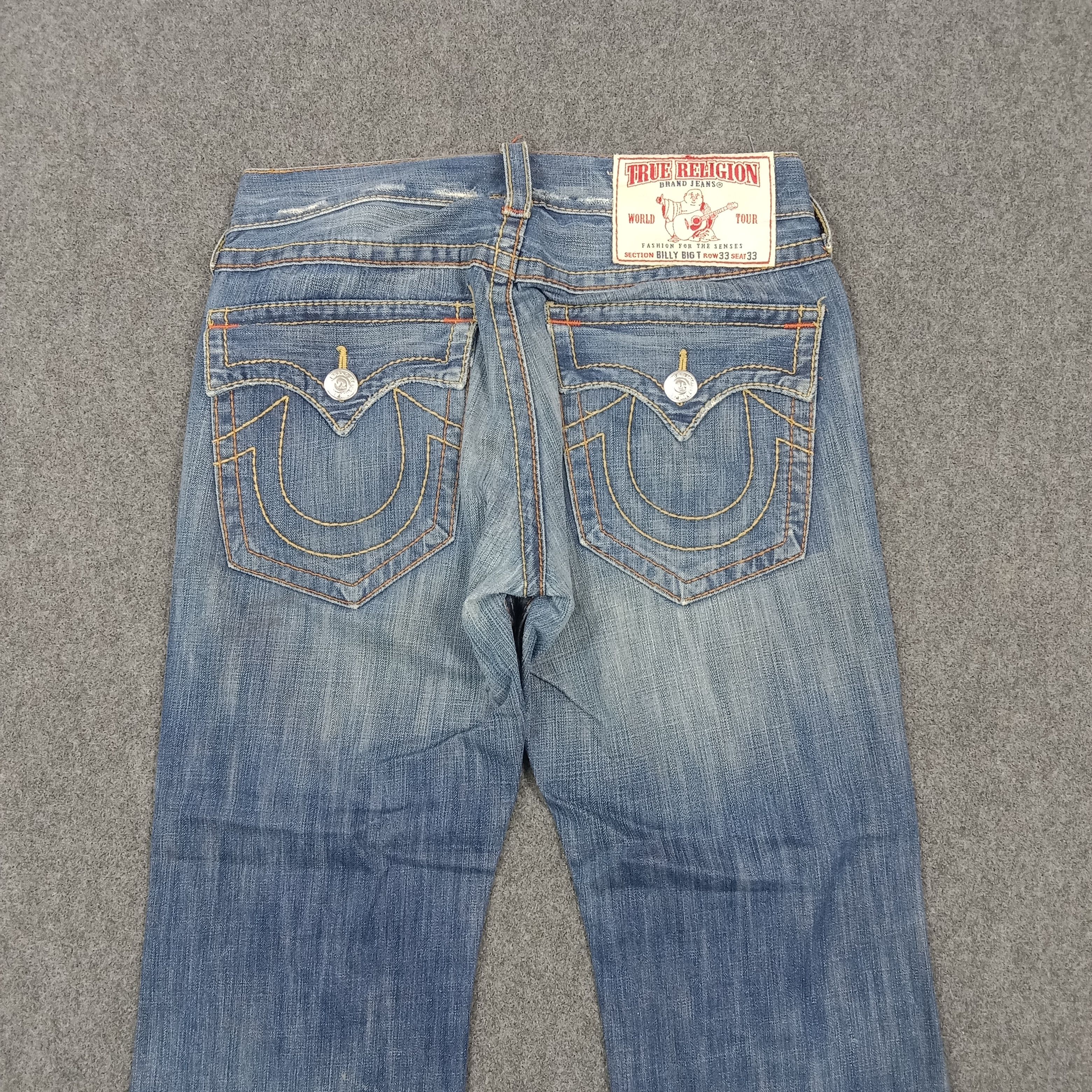 True Religion True Religion American Blue Baggy Denim Jeans C280N28 Size US 33 - 2 Thumbnail