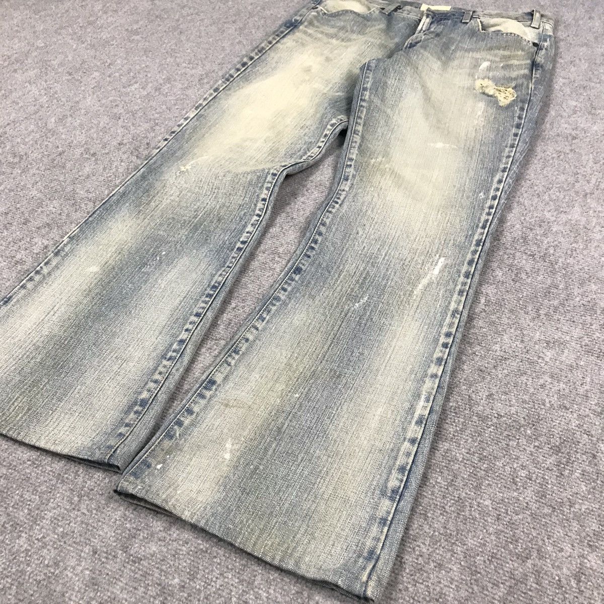 If Six Was Nine × Japanese Brand × Spellbound FALRE SPELLBOUND BOOTCUT DISTRESSED DENIM PANTS Size US 32 / EU 48 - 3 Thumbnail