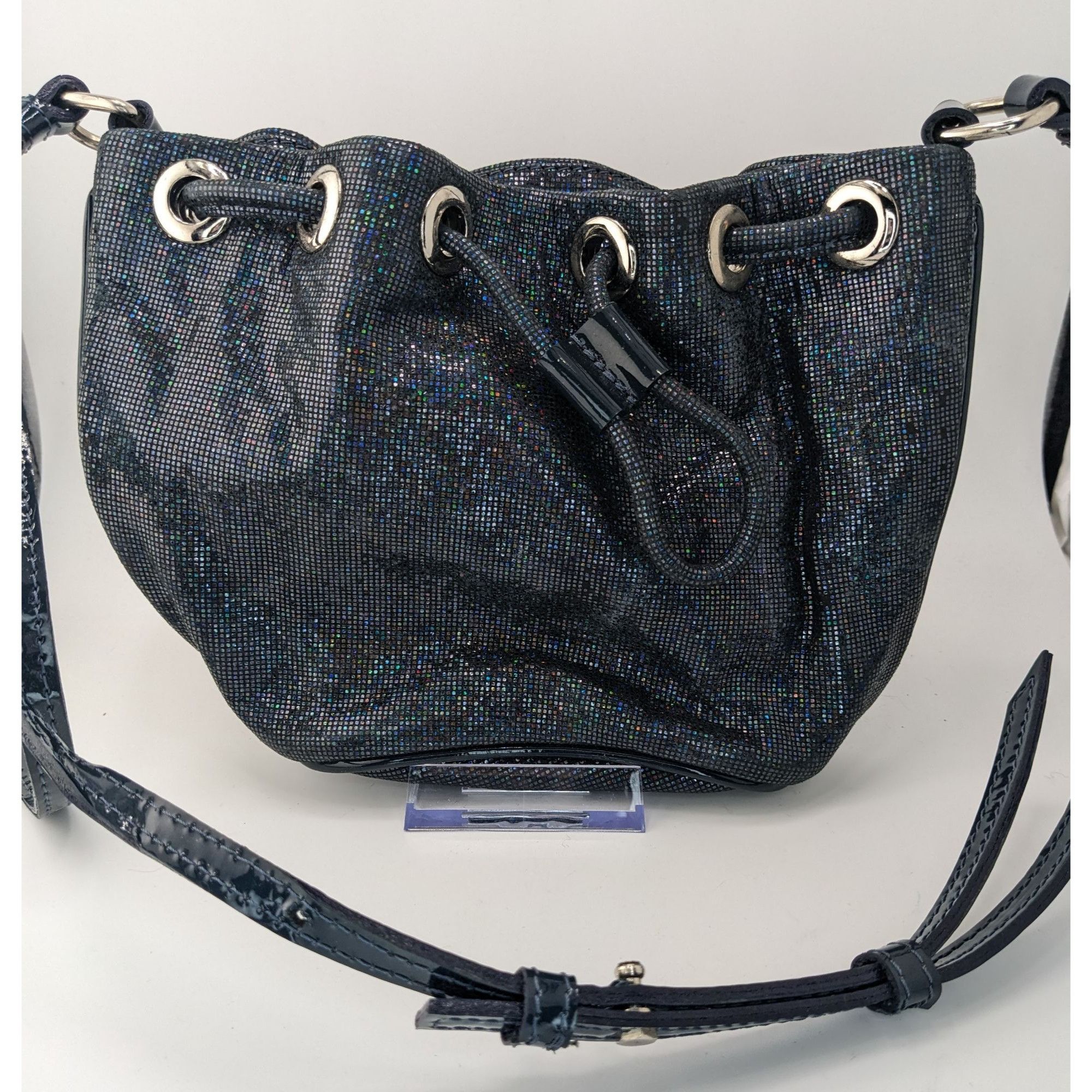 Other De Maria Navy Prismatic Mini Bucket Bag With Adjustable Stra Size ONE SIZE - 5 Thumbnail