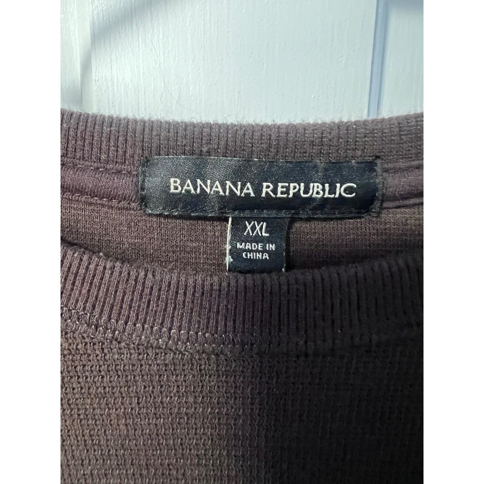 Banana Republic Banana Republic Waffle Knit Pullover Mens XXL Brown Long Slv Size US XXL / EU 58 / 5 - 5 Thumbnail