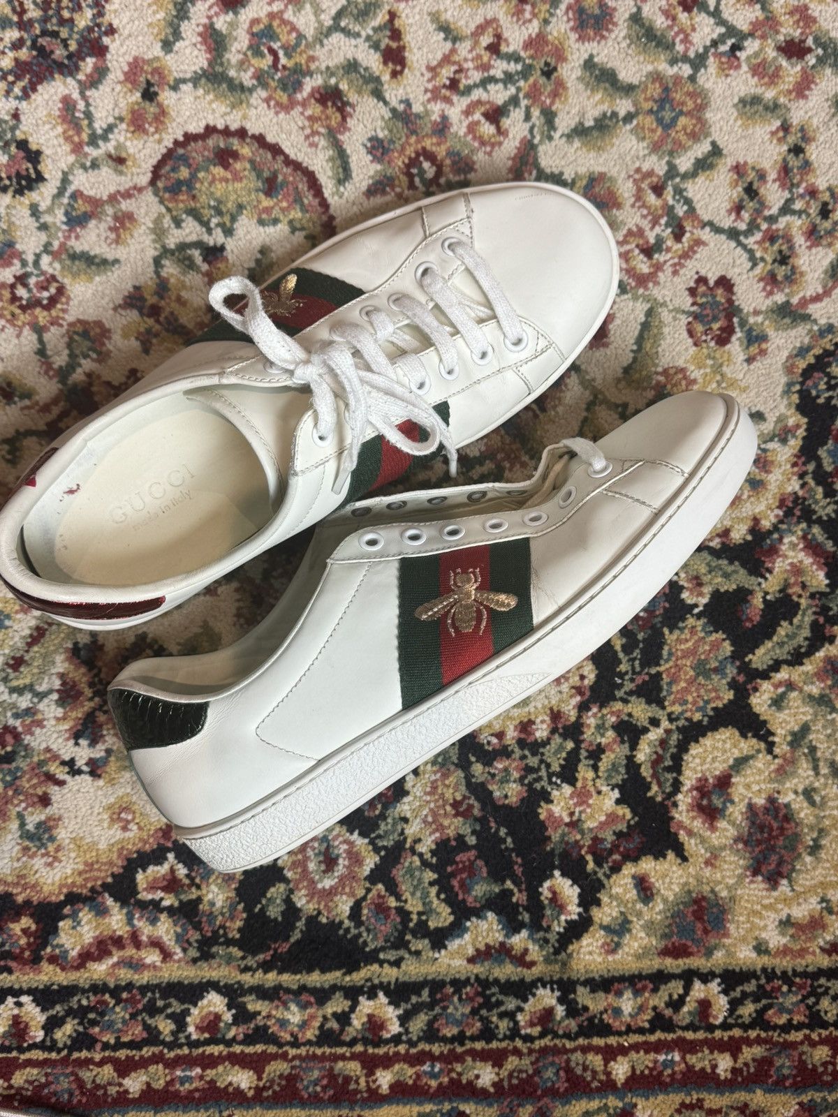 Gucci Gucci Ace Sneakers "Bee" Size 9us Size US 9 / EU 42 - 1 Thumbnail