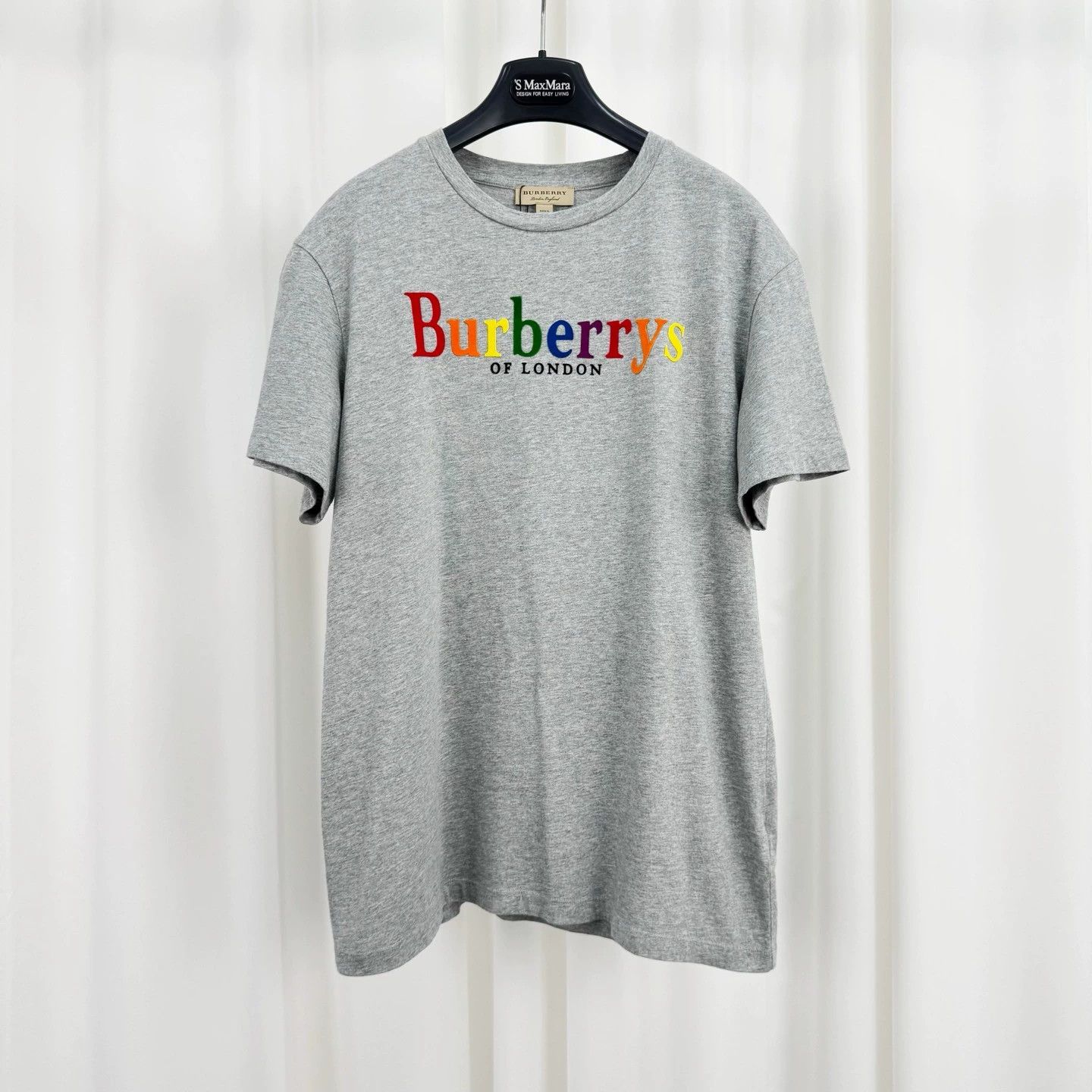 Burberry Burberry Rainbow Flocked Letter Short Sleeve Size US S / EU 44-46 / 1 - 1 Thumbnail