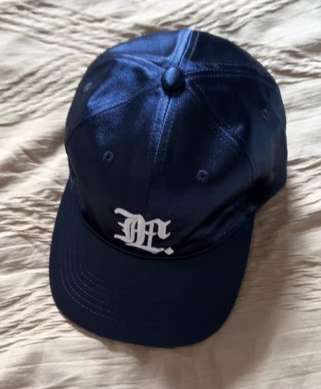 Japanese Brand Y2K retro unisex embroidered shiny silky strapback cap hat Size ONE SIZE - 3 Thumbnail